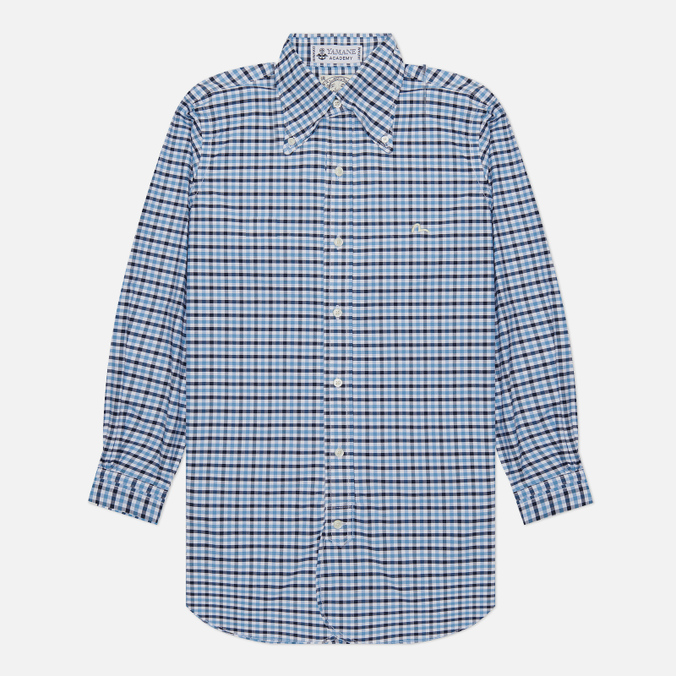 Мужская рубашка Evisu Nashville 3 Button-Down Check голубой, Размер XL