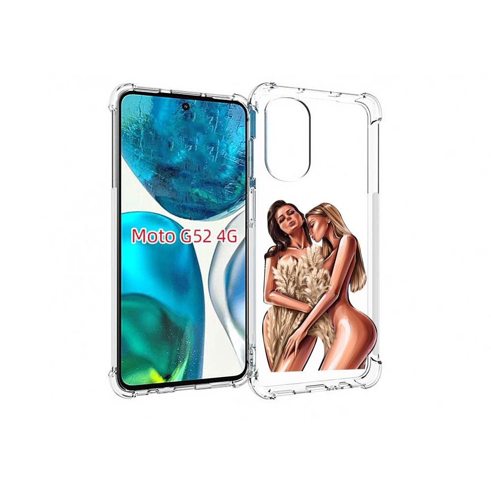 

Чехол MyPads Иллюстрированные-девушки женский для Motorola Moto G82 / Moto G52, Прозрачный, Tocco