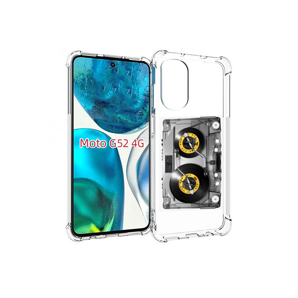 

Чехол MyPads Кассета музыкальная для Motorola Moto G82 / Moto G52, Прозрачный, Tocco