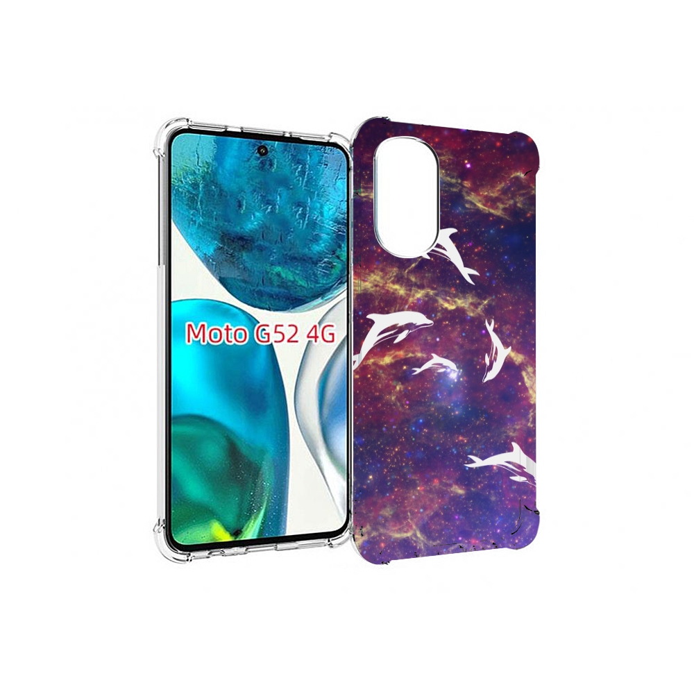 

Чехол MyPads Космические-дельфины для Motorola Moto G82 / Moto G52, Прозрачный, Tocco