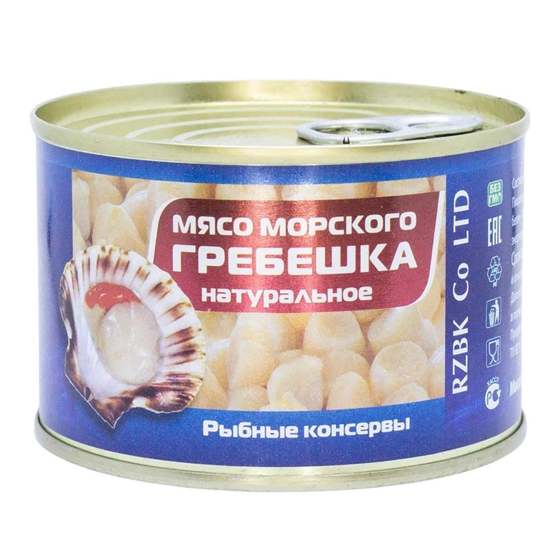 

Консервы "Гребешок натуральный" ж/б n.6 240 гр