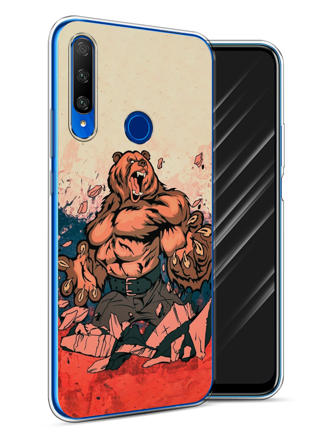 

Чехол Awog на Honor 9X Premium "Медведь с флагом РФ", Разноцветный, 610650-2