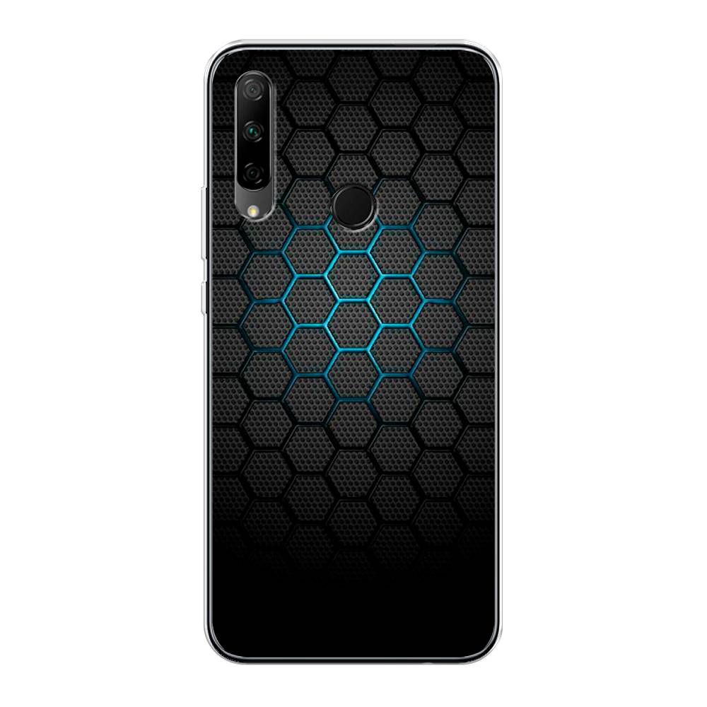 фото Чехол awog "бирюзовые соты" для honor 9x premium