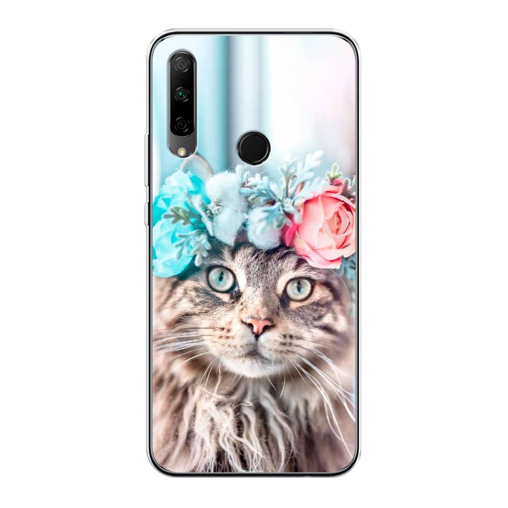 

Чехол Awog на Honor 9X Premium "Кот в венке", Разноцветный, 610650-2