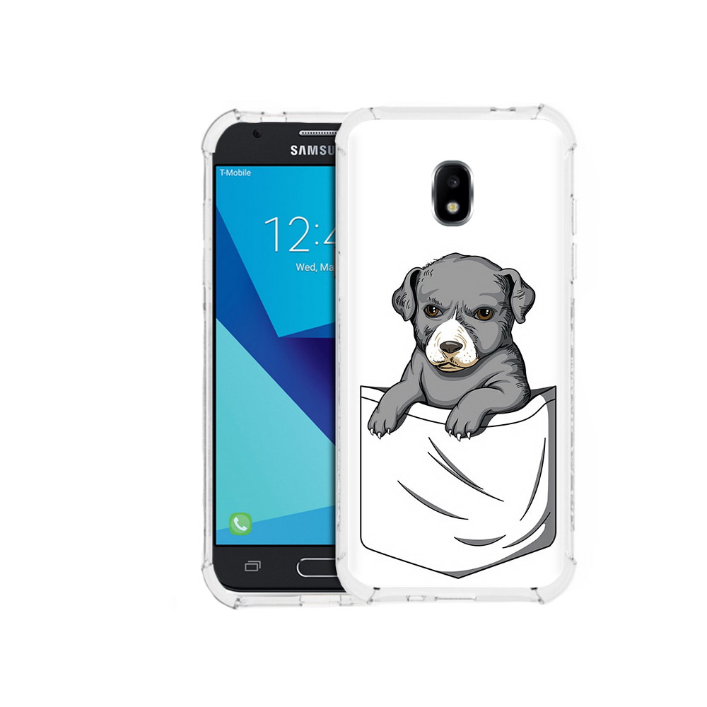 

Чехол MyPads Tocco для Samsung Galaxy J3 (2017) собачка в кармане (PT74067.575.611), Прозрачный, Tocco