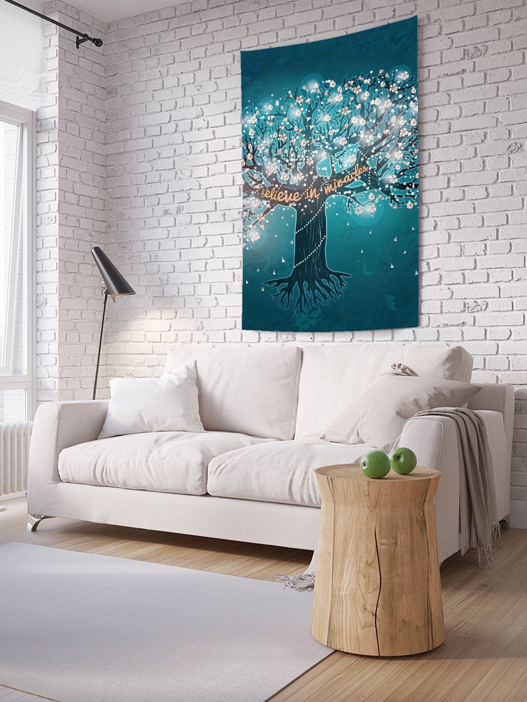 

Вертикальное фотопанно на стену JoyArty Волшебное дерево с огнями 100x150 см, Волшебное дерево с огнями