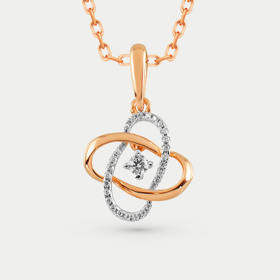 

Кулон из красного золота Санис 01-314389, фианит, 01-314389