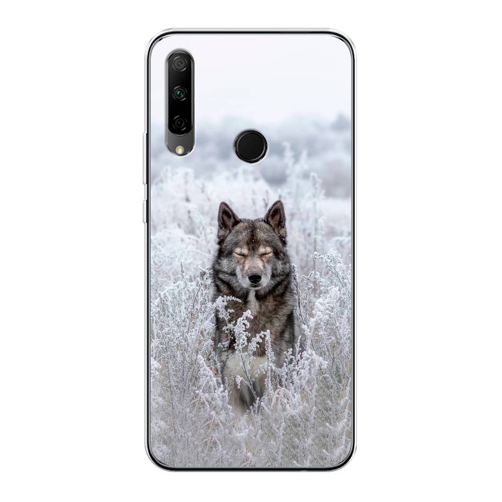 фото Чехол awog "волк в поле" для honor 9x premium