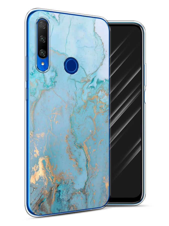 

Чехол Awog на Honor 9X Premium "Голубой мрамор рисунок", Разноцветный, 610650-3