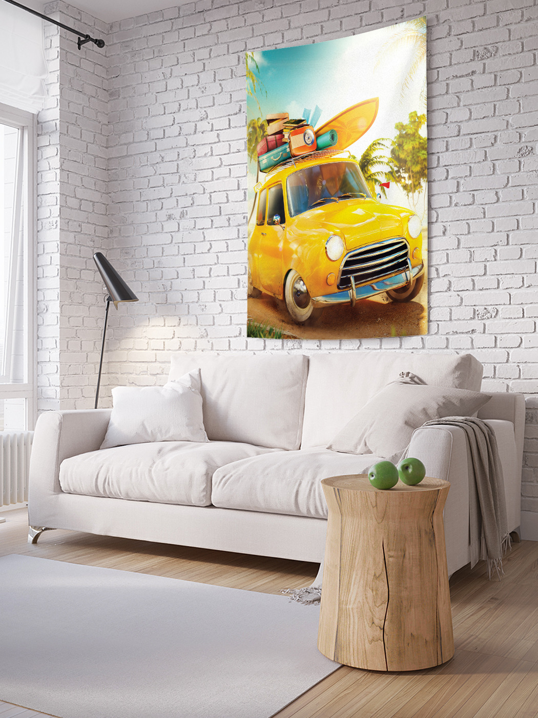 

Вертикальное фотопанно на стену JoyArty Отпускное авто 100x150 см, Отпускное авто