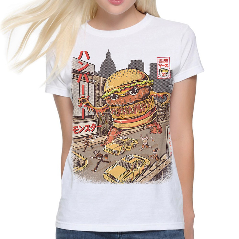 

Футболка женская Dream Shirts Бургер Атакует белая 3XL, Бургер Атакует
