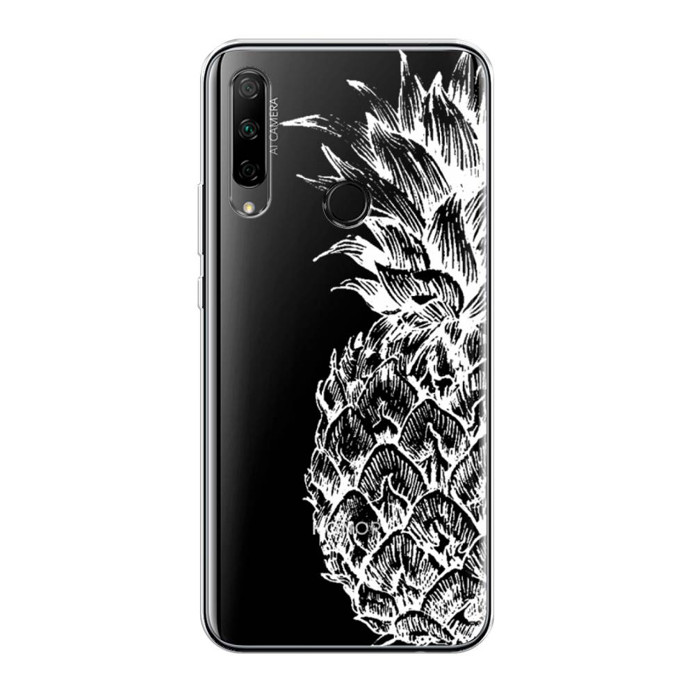 

Чехол Awog на Honor 9X Premium "Ананас графика белая", Разноцветный, 610650-10