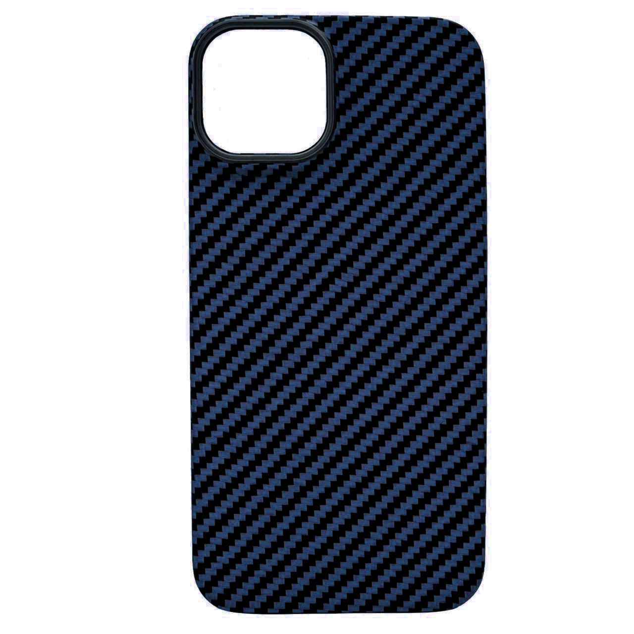 

Чехол-накладка K-Doo Kevlar Case для iPhone 14 Pro карбоновый (черно-синий в полоску)