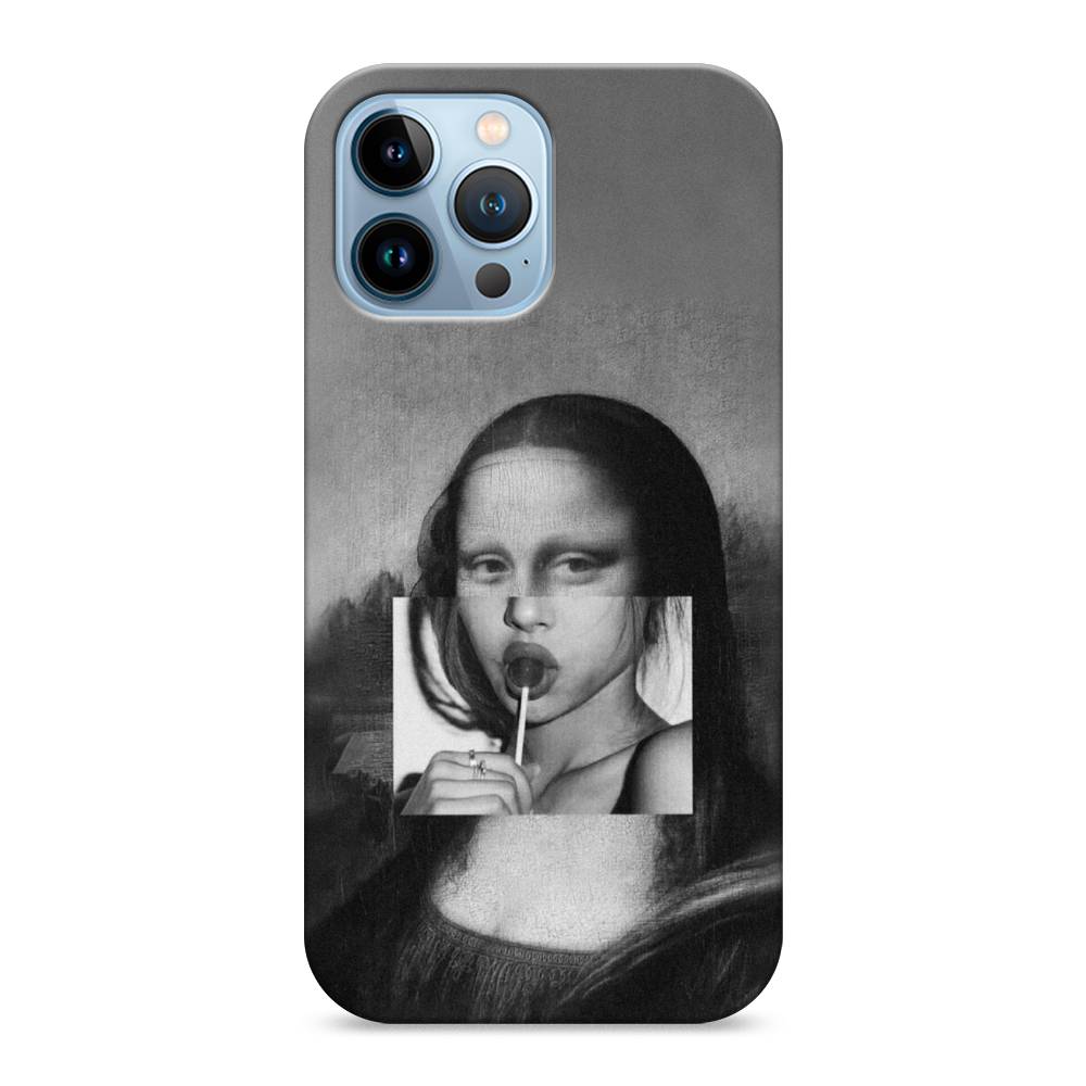 фото Пластиковый чехол "mona lisa sucking lollipop" на apple iphone 13 pro max awog