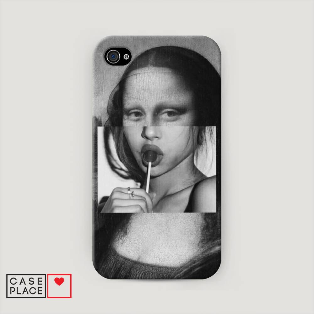 

Пластиковый чехол "Mona Lisa sucking lollipop" на Apple iPhone 4, 10120-7