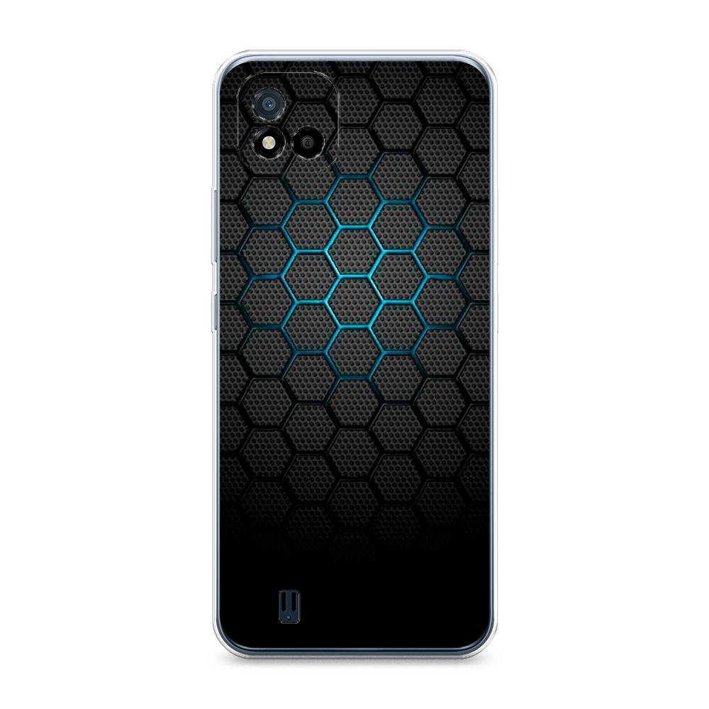 

Силиконовый чехол "Бирюзовые соты" на Realme C11 (2021), Разноцветный, 257550-3