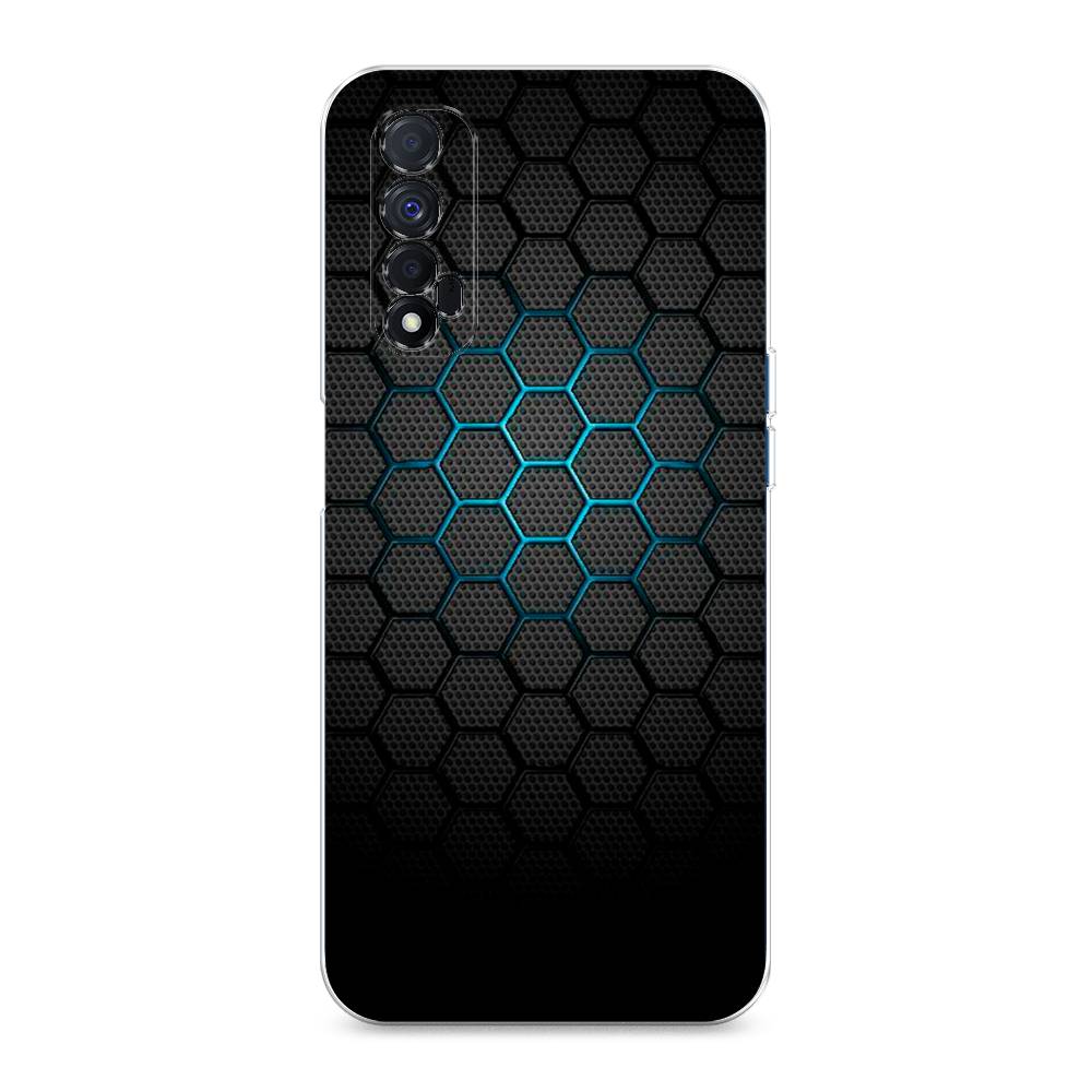 

Силиконовый чехол "Бирюзовые соты" на Realme Narzo 30 4G, 257650-3