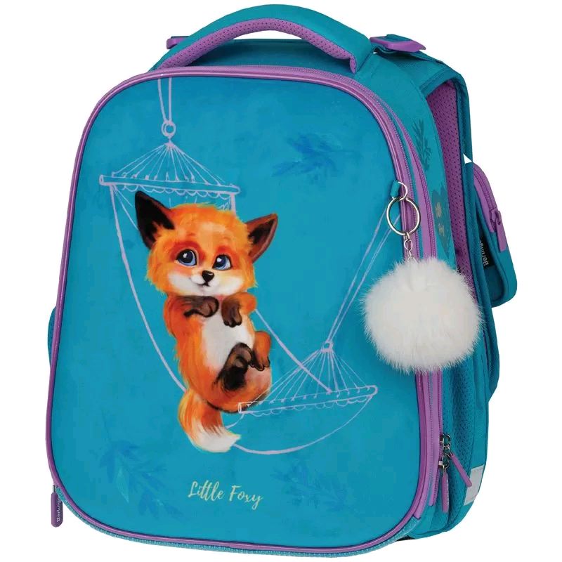 

Ранец Berlingo Expert Little foxy, 37*28*16 см, 2 отделения, бирюзовый, B00305598