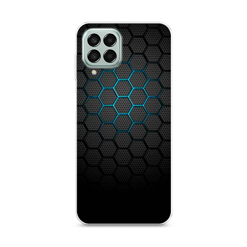 фото Силиконовый чехол "бирюзовые соты" на samsung galaxy m33 awog