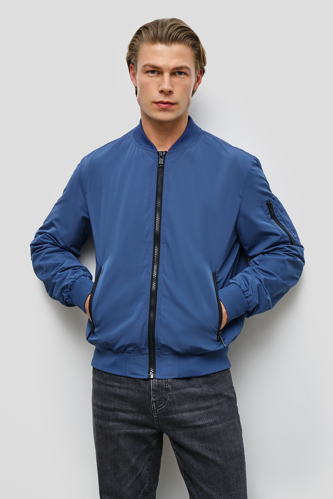 

Бомбер мужской Baon B6023008 синий 2XL, B6023008