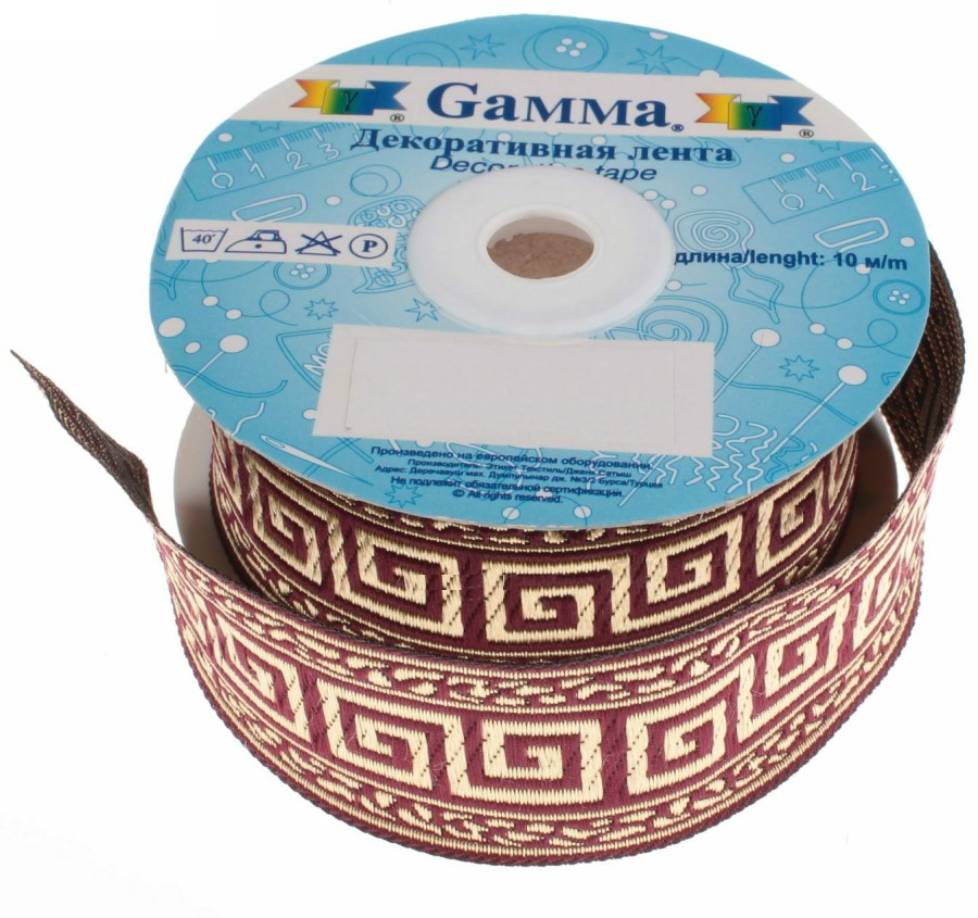 

Gamma 22 мм, 10 м, отделочная, бордовая, Бордовый