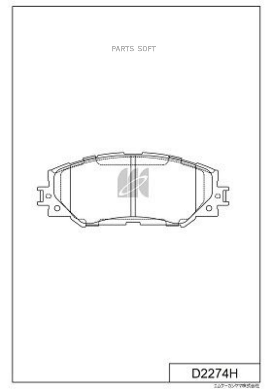

Колодки Тормозные Дисковые Перед Toyota Auris (E15) 06-12 D2274h Kashiyama арт. D2274H