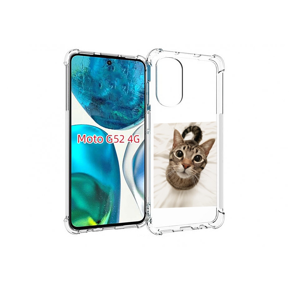

Чехол MyPads Котик для Motorola Moto G82 / Moto G52, Прозрачный, Tocco