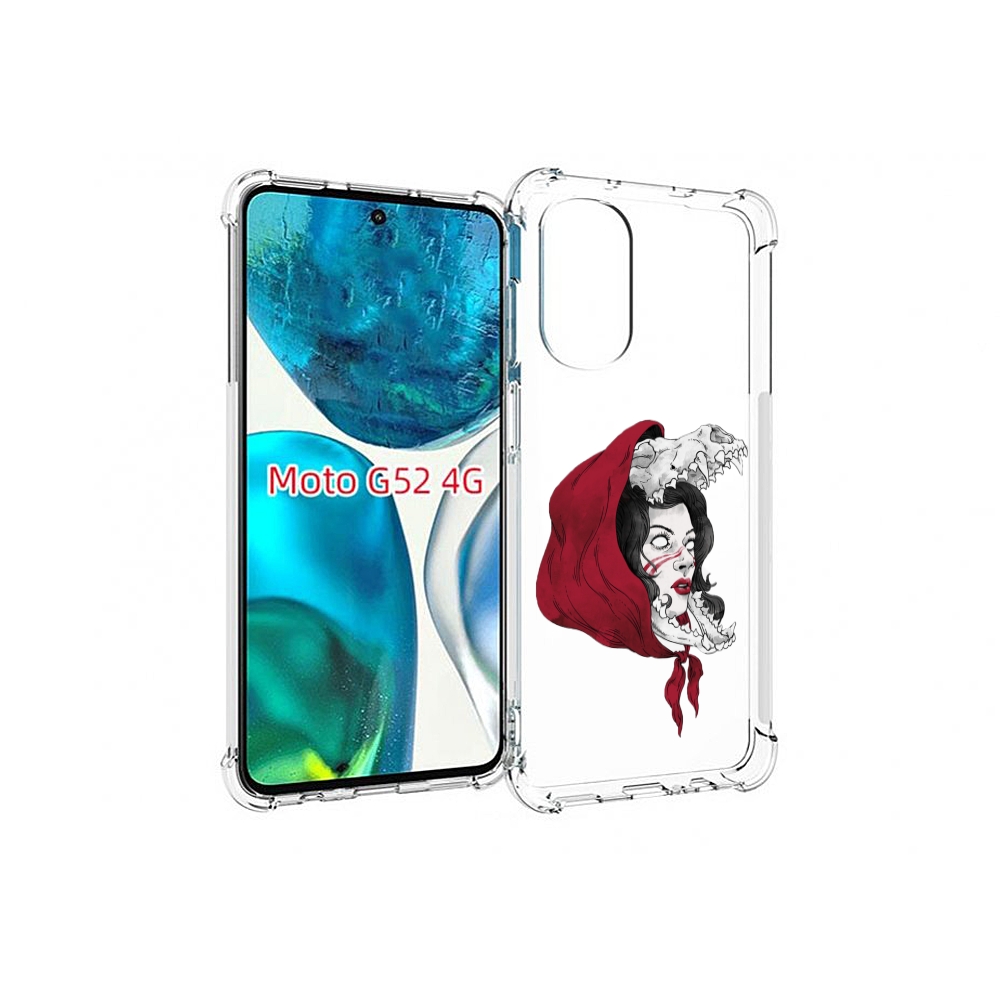 

Чехол MyPads Красная шапочка и волк женский для Motorola Moto G82 / Moto G52, Прозрачный, Tocco
