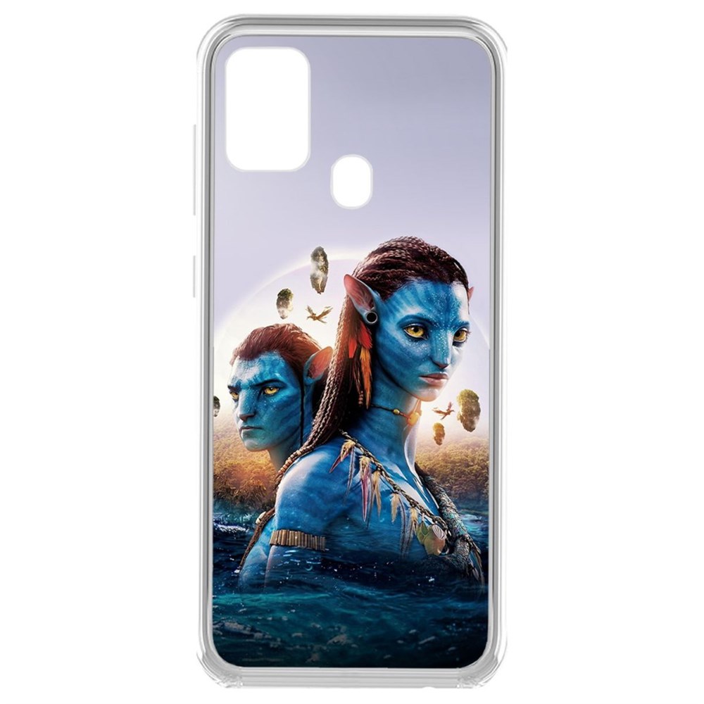 

Чехол-накладка кейс Аватар - Джейк и Нейтири для Samsung Galaxy A21s (A217), Прозрачный