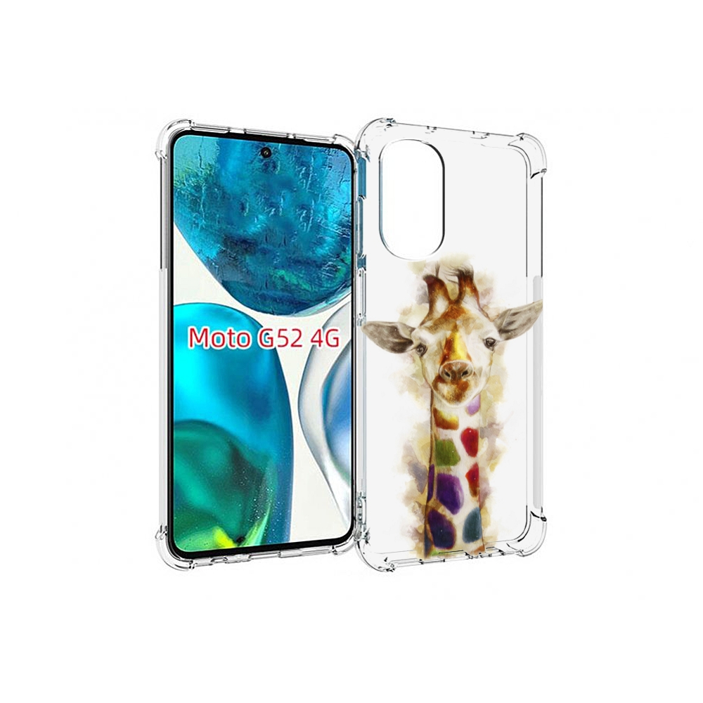 

Чехол MyPads Красочный жираф для Motorola Moto G82 / Moto G52, Прозрачный, Tocco