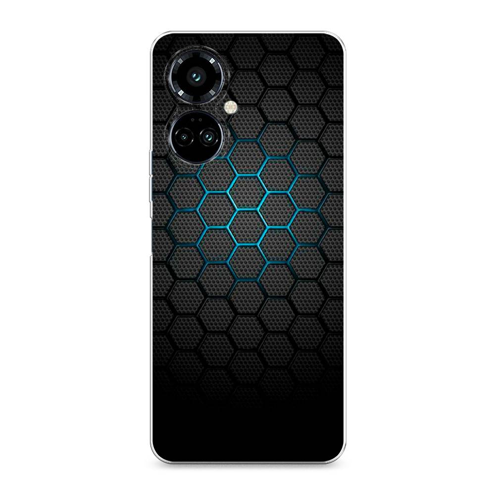 

Силиконовый чехол "Бирюзовые соты" на Tecno Camon 19 Pro