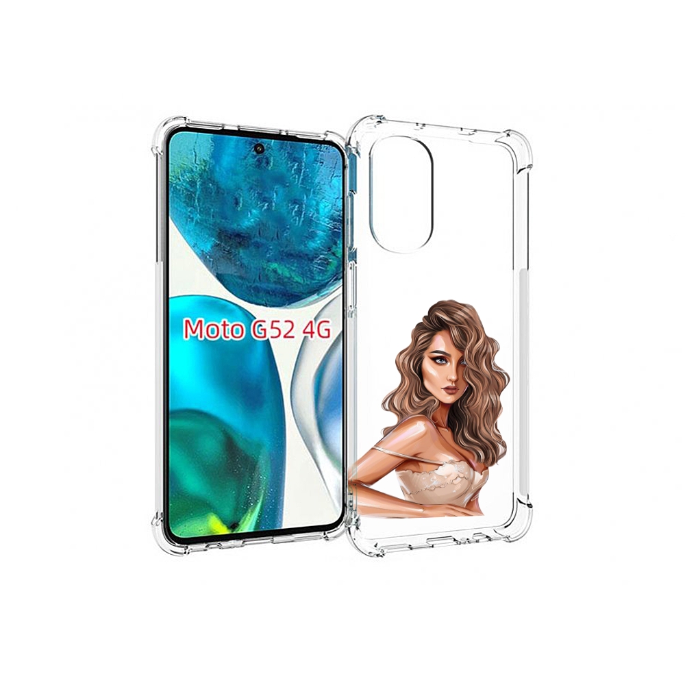 

Чехол MyPads Кудрявая-девушка женский для Motorola Moto G82 / Moto G52, Прозрачный, Tocco