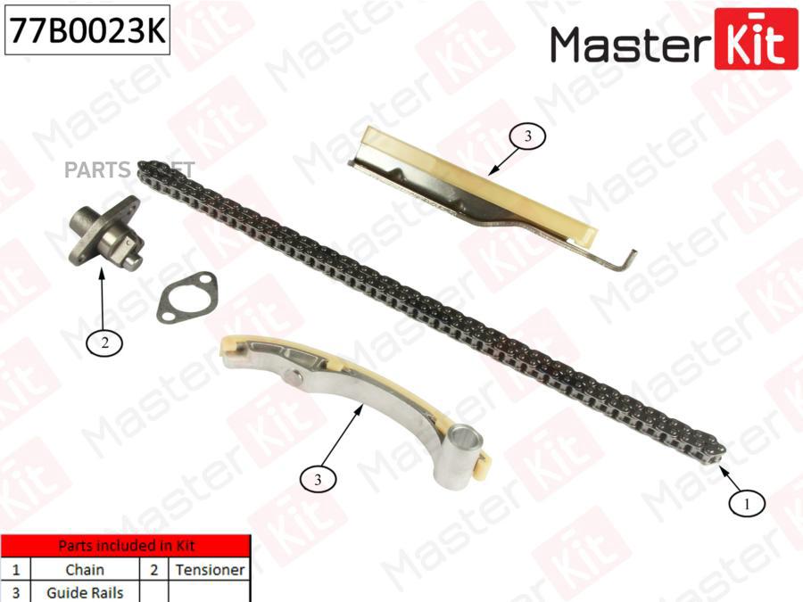 

Комплект Цепи Грм Mitsubishi Pajero 3.2di-D 4m41 00-06 (Без Звездочек) MasterKit арт. 77B0