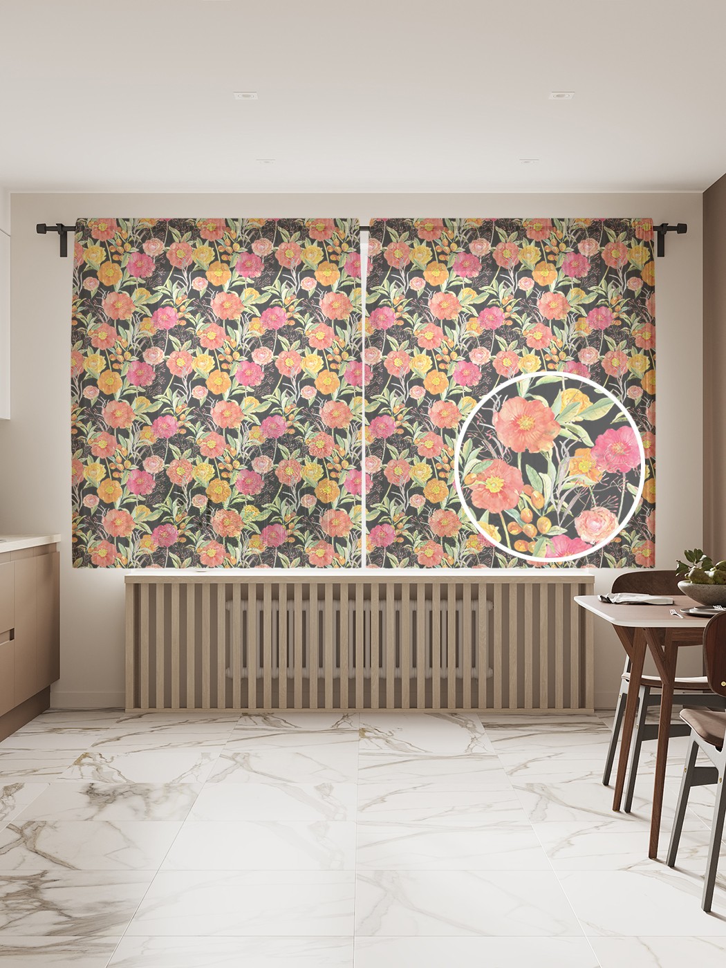 

Фототюль JoyArty "Дикая флора", 145x180 см (2 полотна со шторной лентой + 50 крючков), Дикая флора