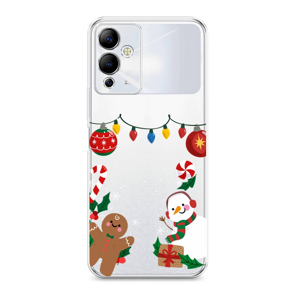 

Чехол на Infinix Note 12i "Новогоднее настроение", Коричневый;красный;зеленый, 3102050-5