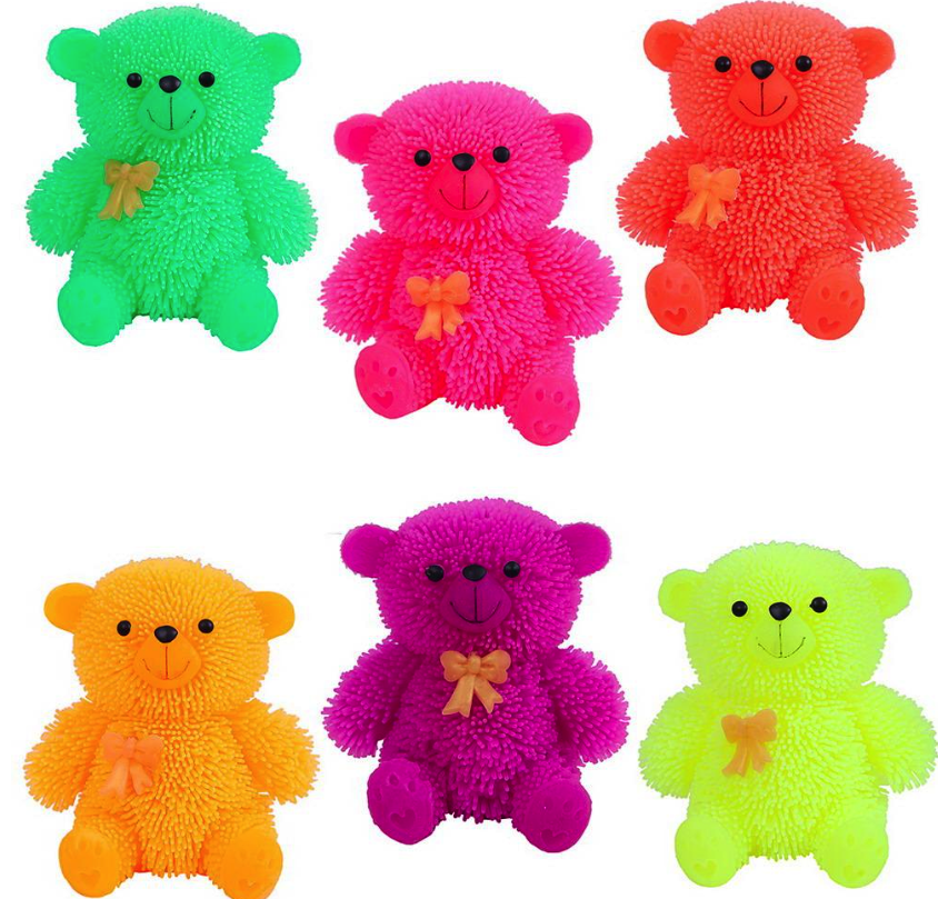 

Игрушка-антистресс Мишка, 8 см. 6 цветов в ассорт.