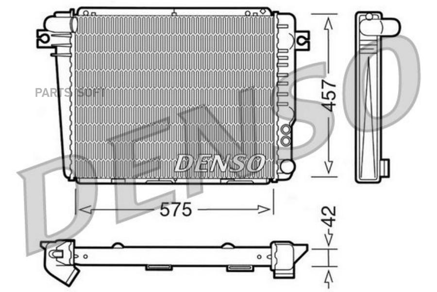 Радиатор, Охлаждение Двигателя DENSO drm05120