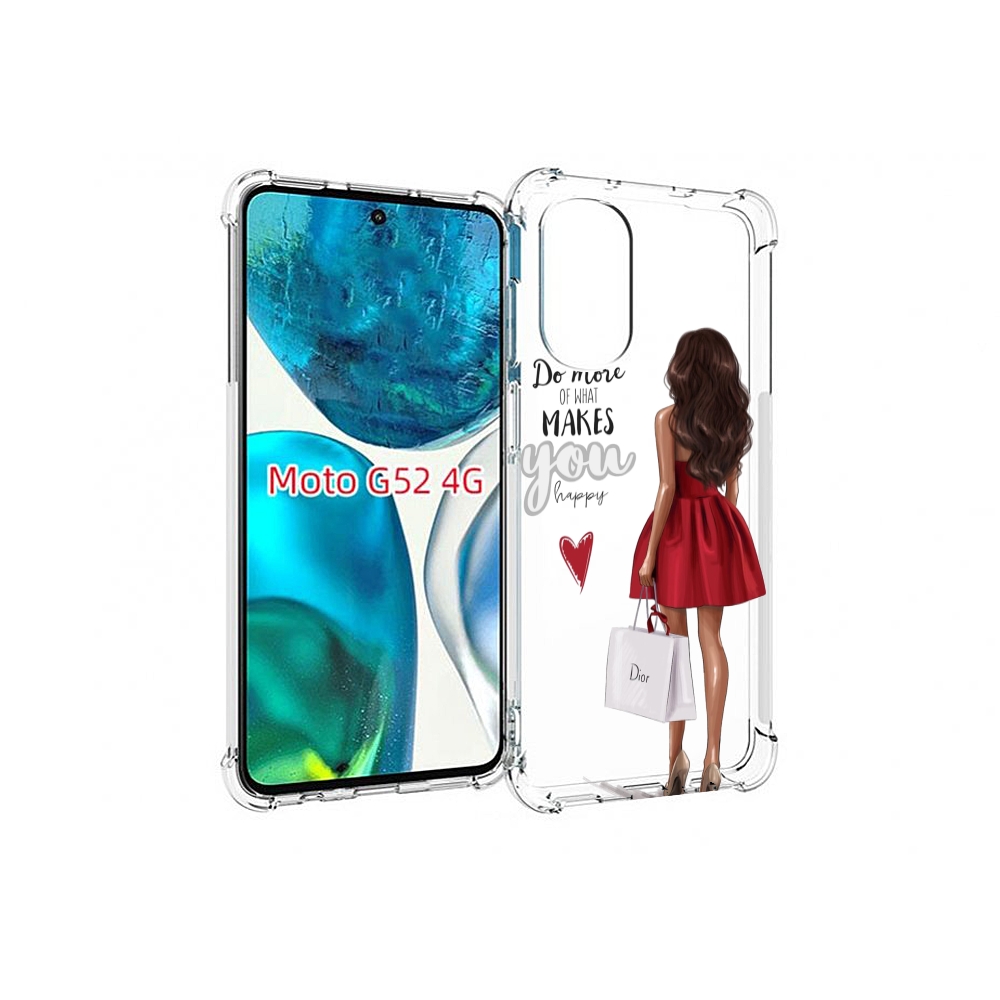 

Чехол MyPads Маленькие-радости женский для Motorola Moto G82 / Moto G52, Прозрачный, Tocco