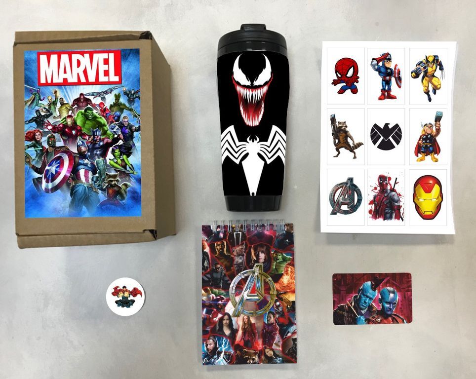 

Бокс с подарком с Супергероями Вселенной MARVEL - 3, 51502448-1, 5 предметов