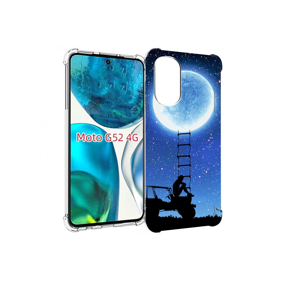 

Чехол MyPads Машина-на-лун для Motorola Moto G82 / Moto G52, Прозрачный, Tocco