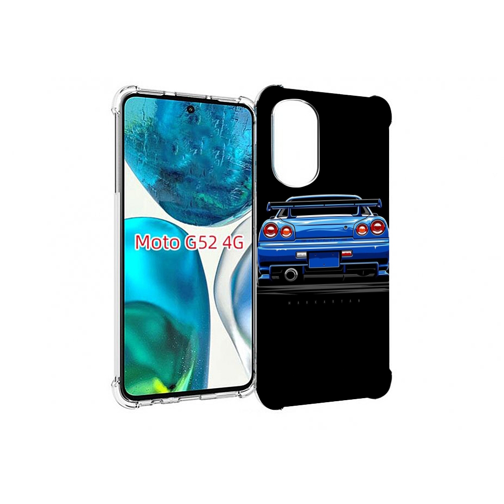 

Чехол MyPads Машина-синяя мужской для Motorola Moto G82 / Moto G52, Прозрачный, Tocco
