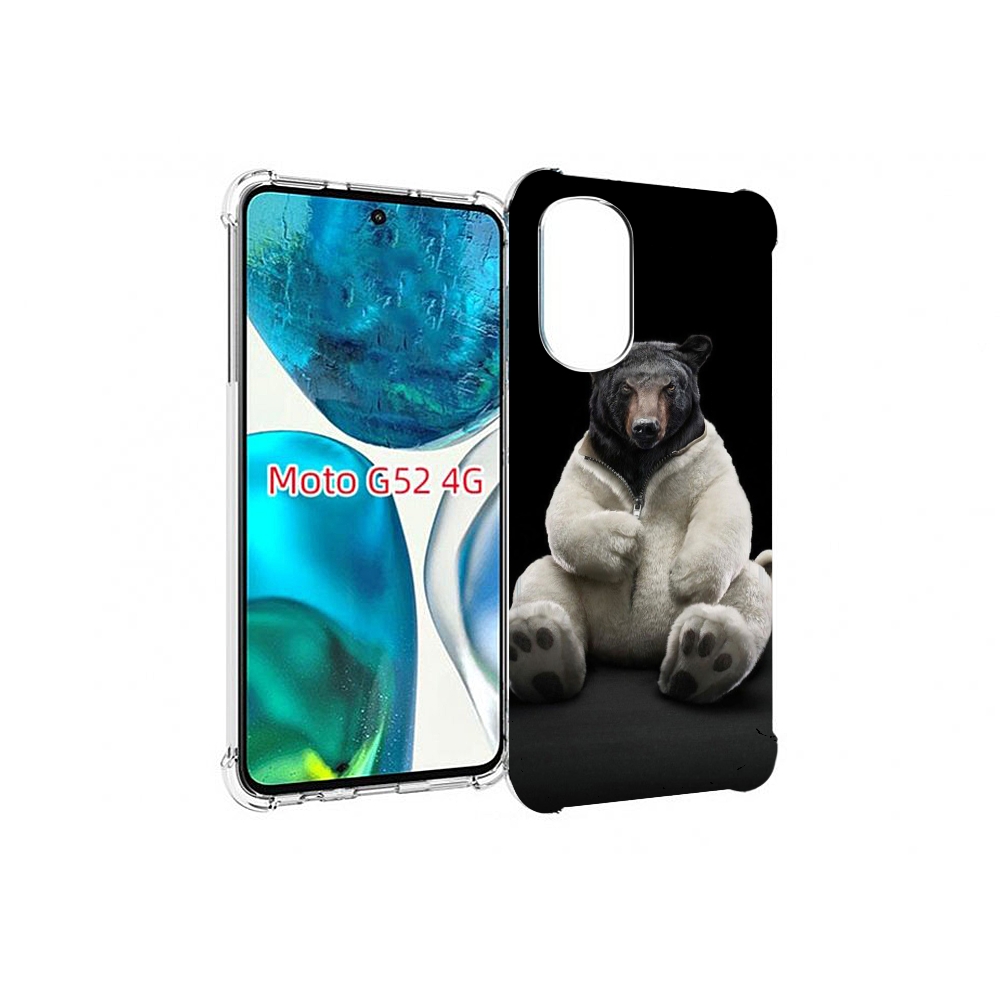 

Чехол MyPads Медведь-бурый-белый для Motorola Moto G82 / Moto G52, Прозрачный, Tocco