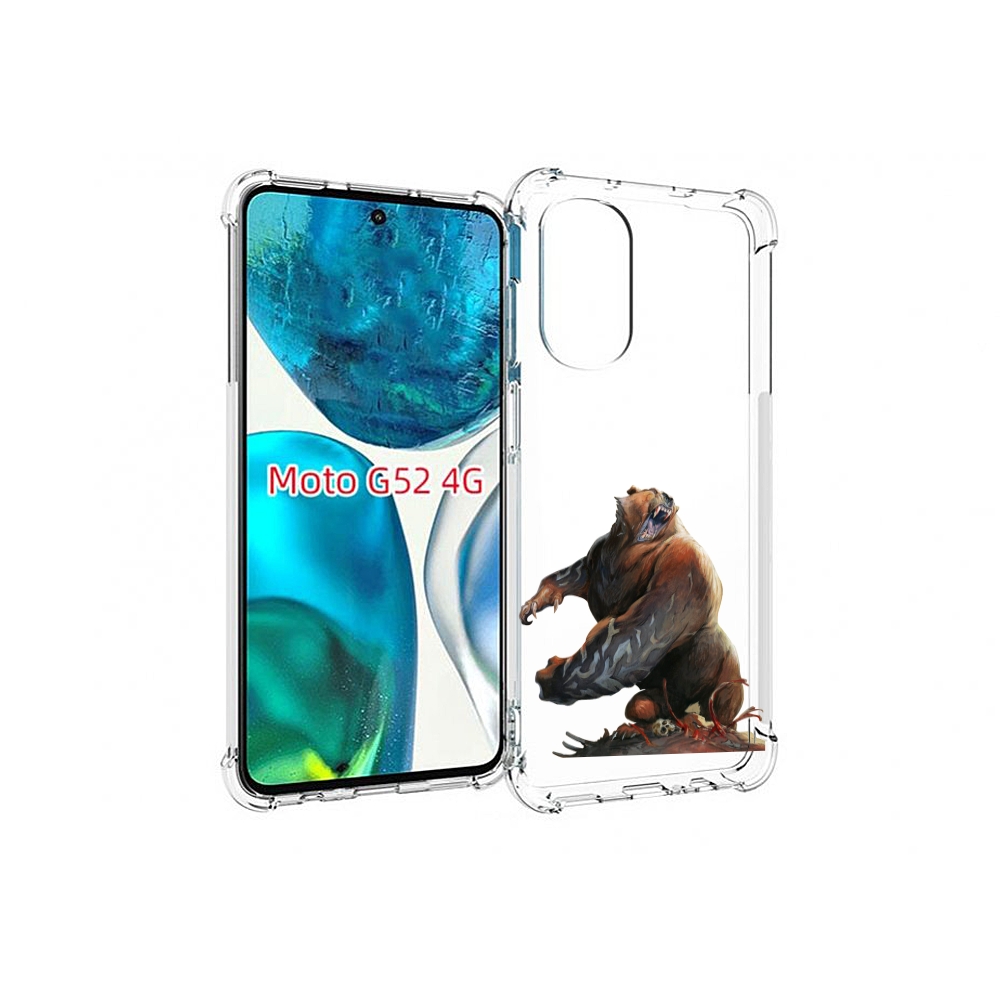 

Чехол MyPads Медведь-жестокий для Motorola Moto G82 / Moto G52, Прозрачный, Tocco