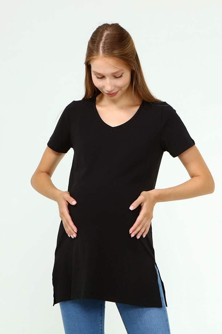

Футболка для беременных женская Luvmabelly 59257 черная S, Черный, 59257
