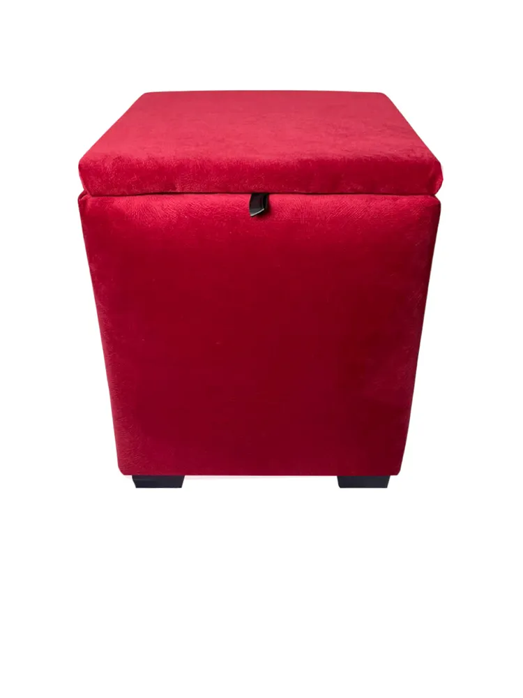 Пуфик Arrau с ящиком для хранения квадратный красный 40х40х40
