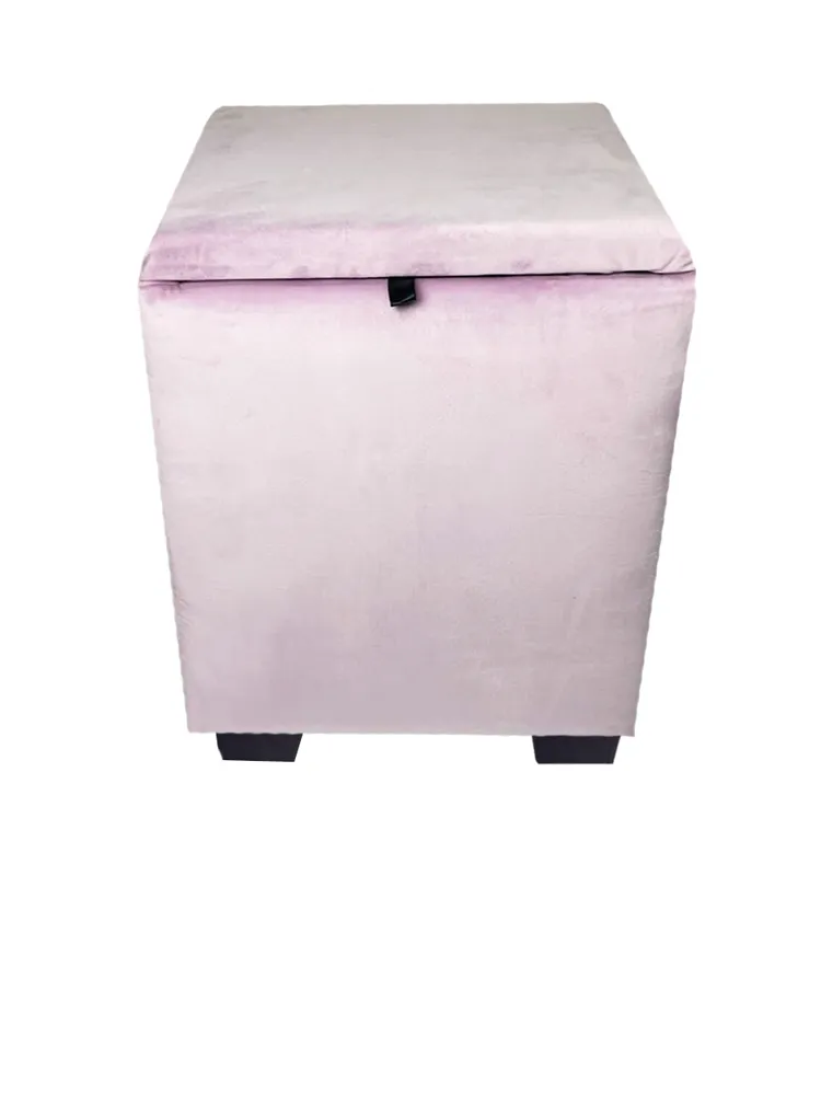 Пуфик Arrau с ящиком для хранения квадратный пудровый 40х40х40