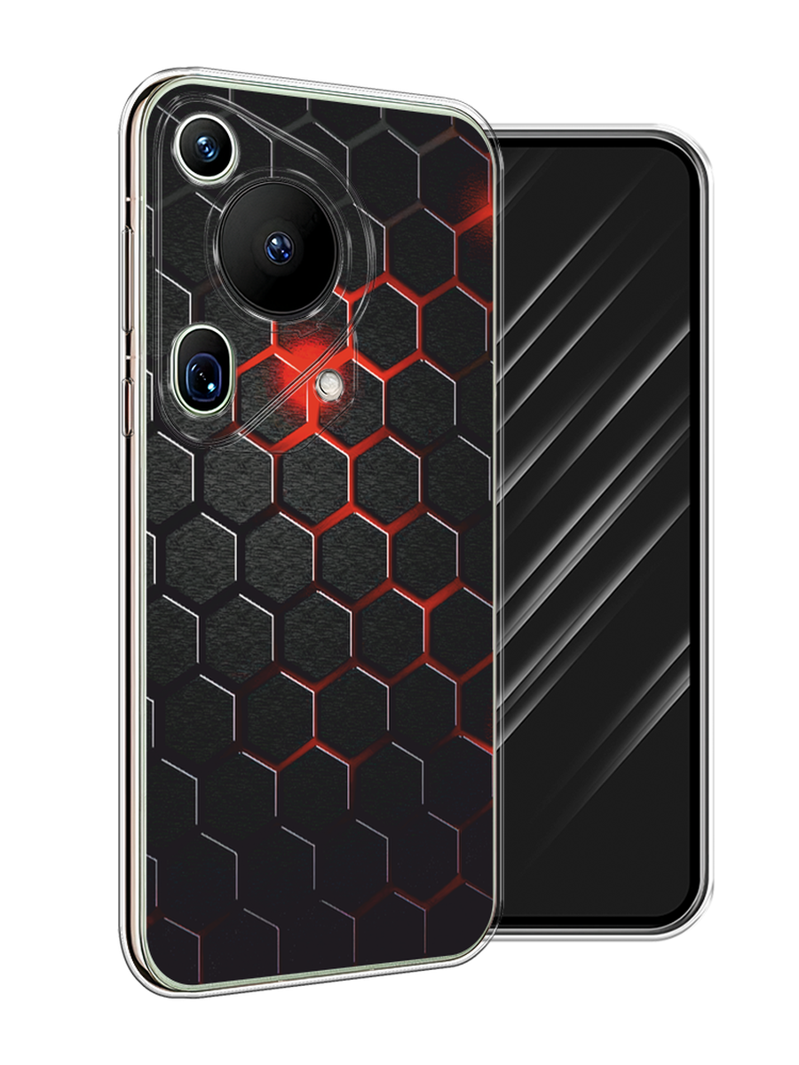 

Чехол Awog на Huawei Pura 70 Ultra "Фон соты красные", Красный;черный, 6124550-1