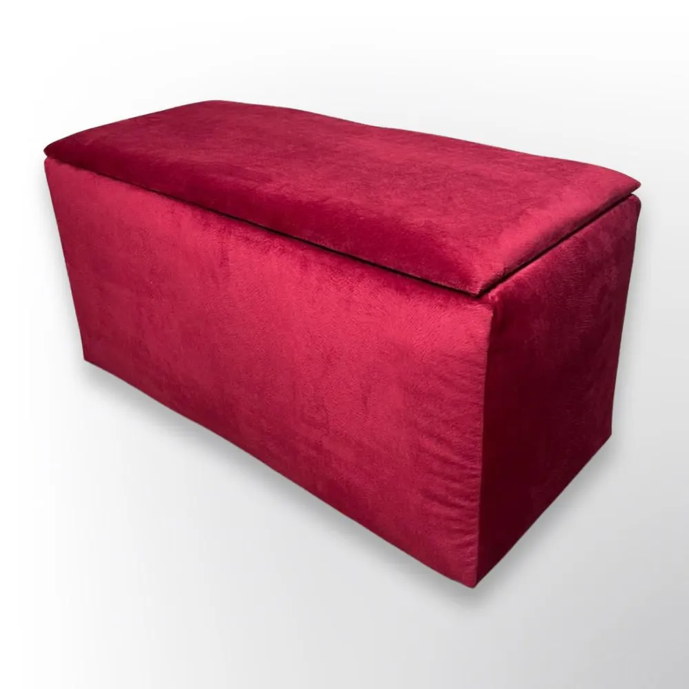 Пуфик банкетка Arrau art с ящиком для хранения красный 72х40х40