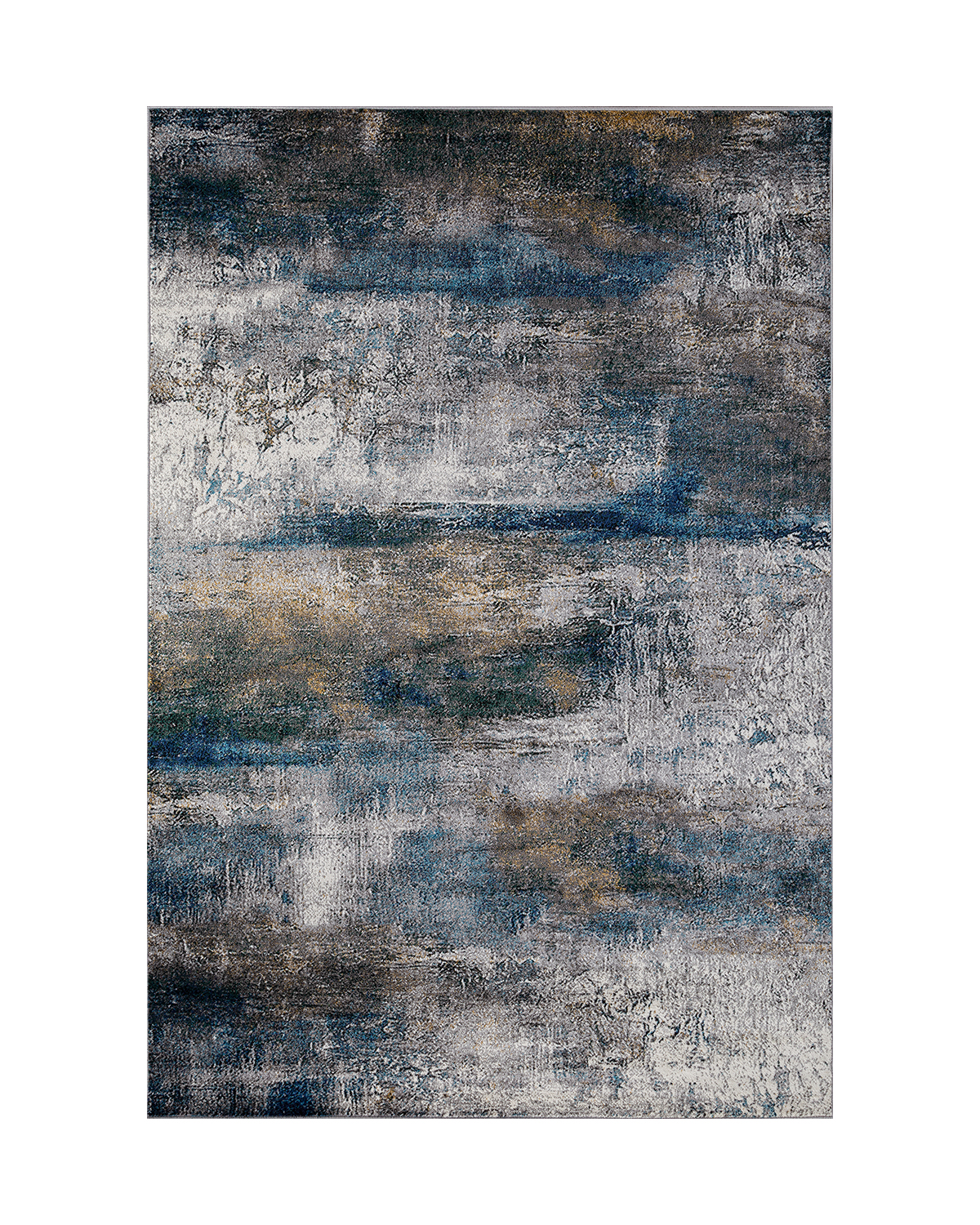 

Ковёр Merinos London 80x150 прямоугольный серый тёмносиний D821