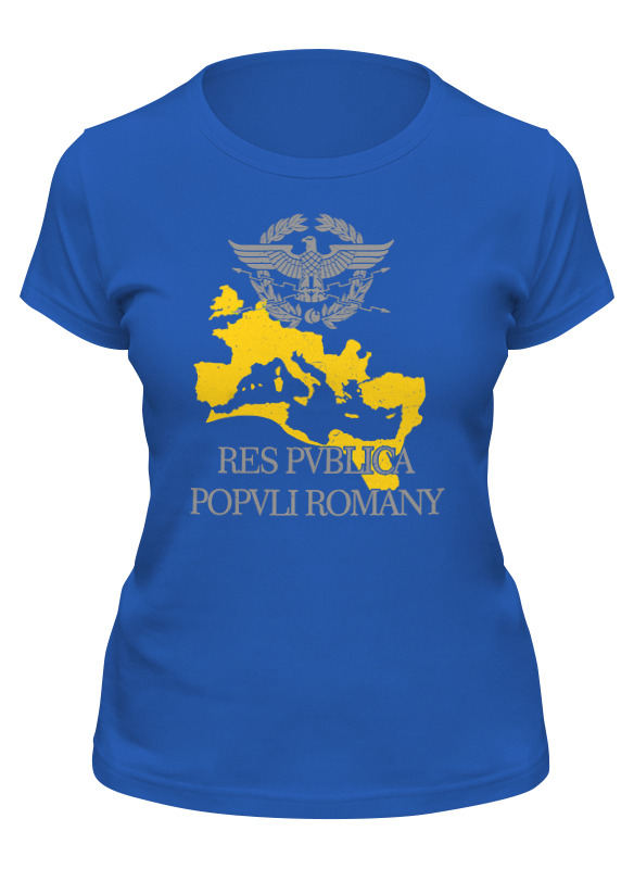 

Футболка женская Printio Spqr rome синяя 2XL, Синий, Spqr rome